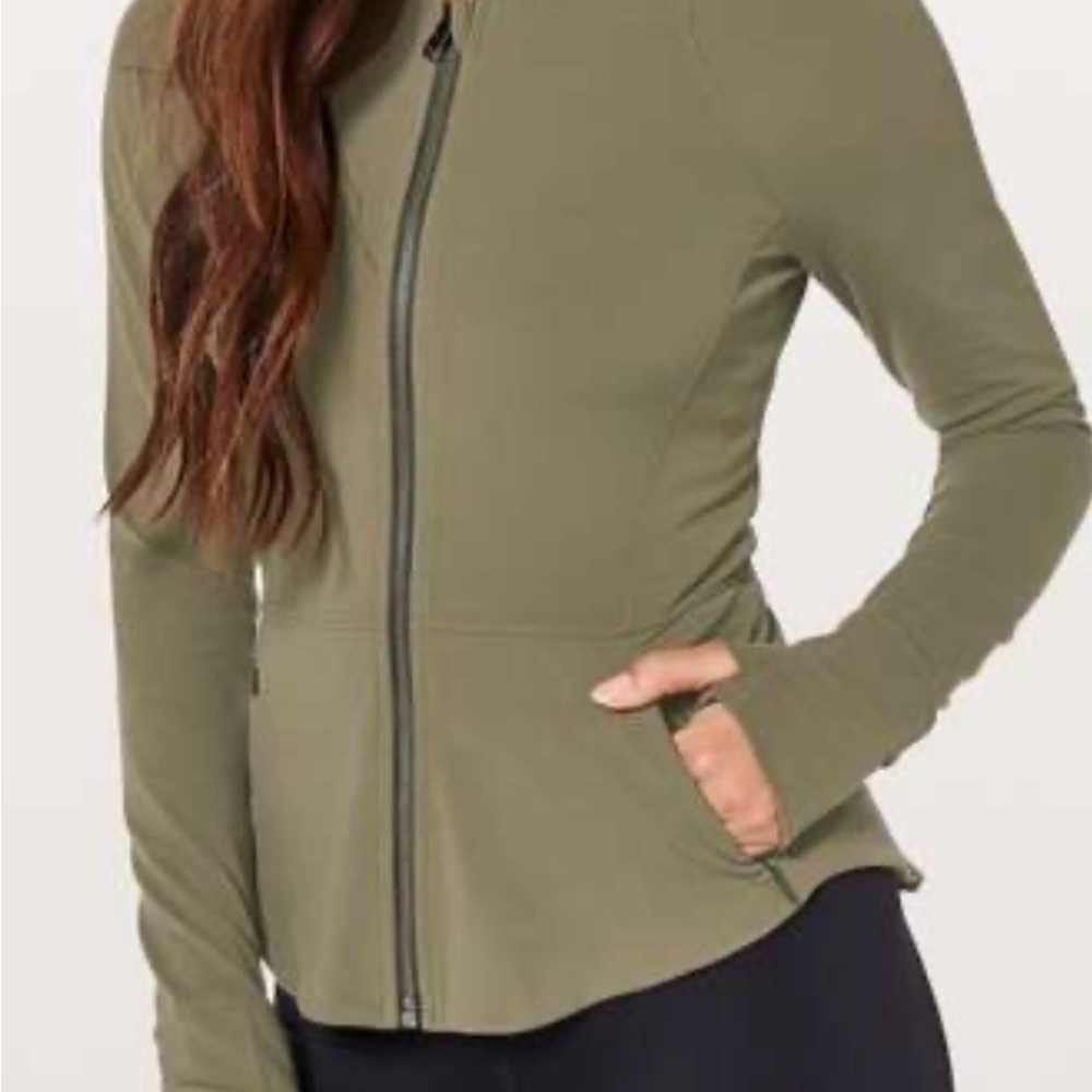Lululemon Olive Green Zip-Up Athletic Jacket